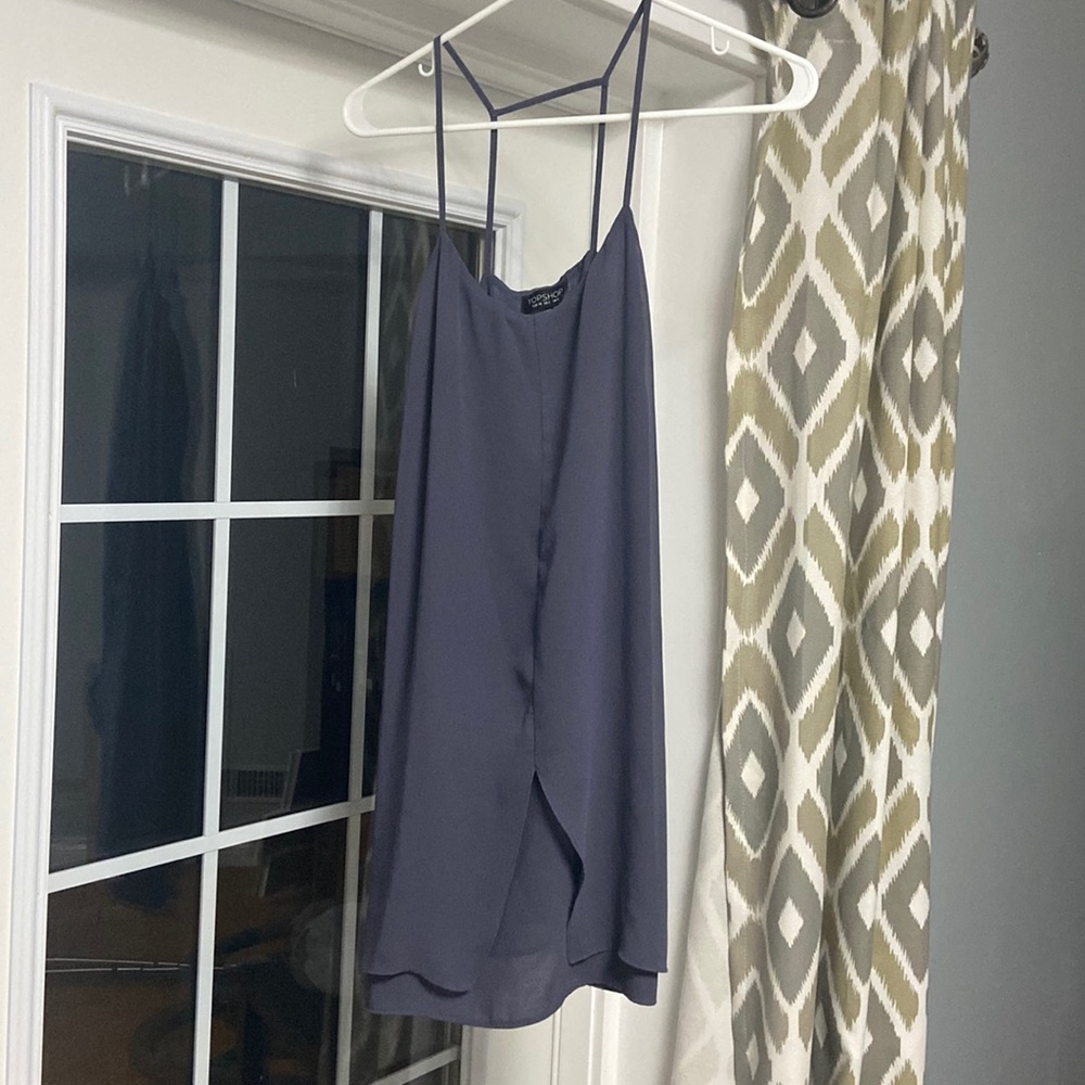 Top Shop greyish purple mini dress.